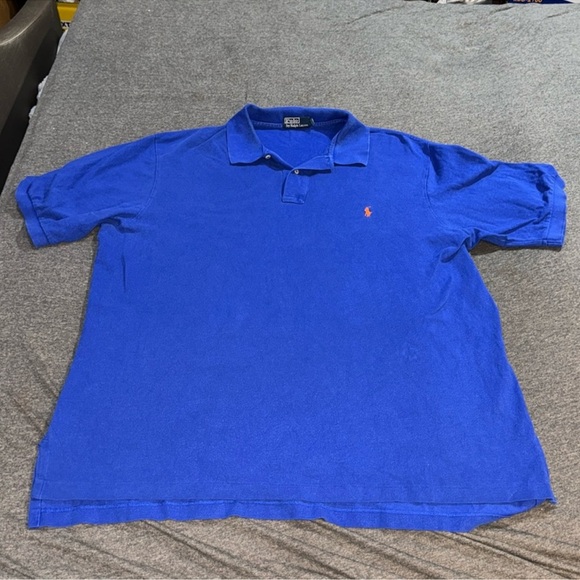 POLO ROYAL BLUE COLLARED ORANGE PONY - Picture 2 of 5